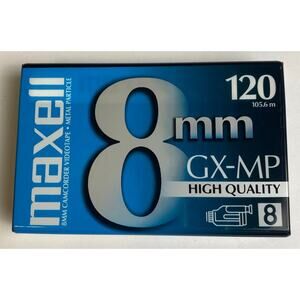 Maxell 8mm GX-MP High Quality Camcorder Cassette Videotape 120 Minutes